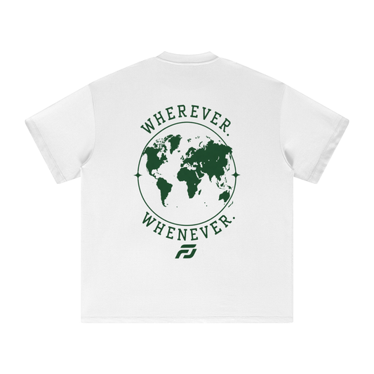 FAMUJA Wherever Whenever Global Heavyweight Tee — White