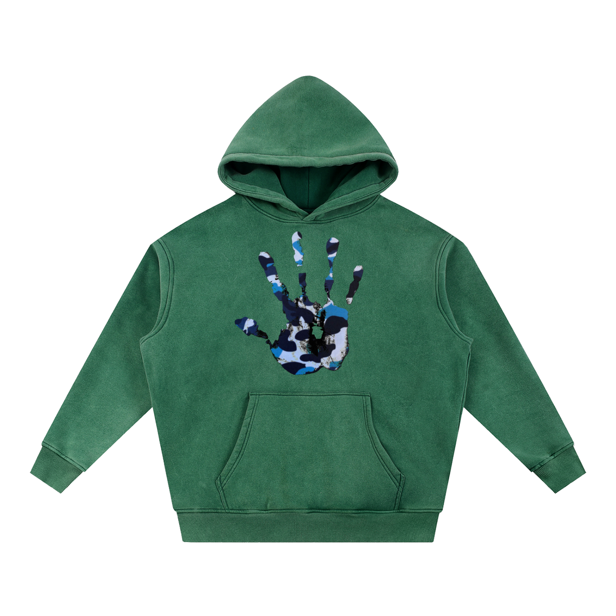 FAMUJA Marcado Blue Camo Snow-Wash Hoodie