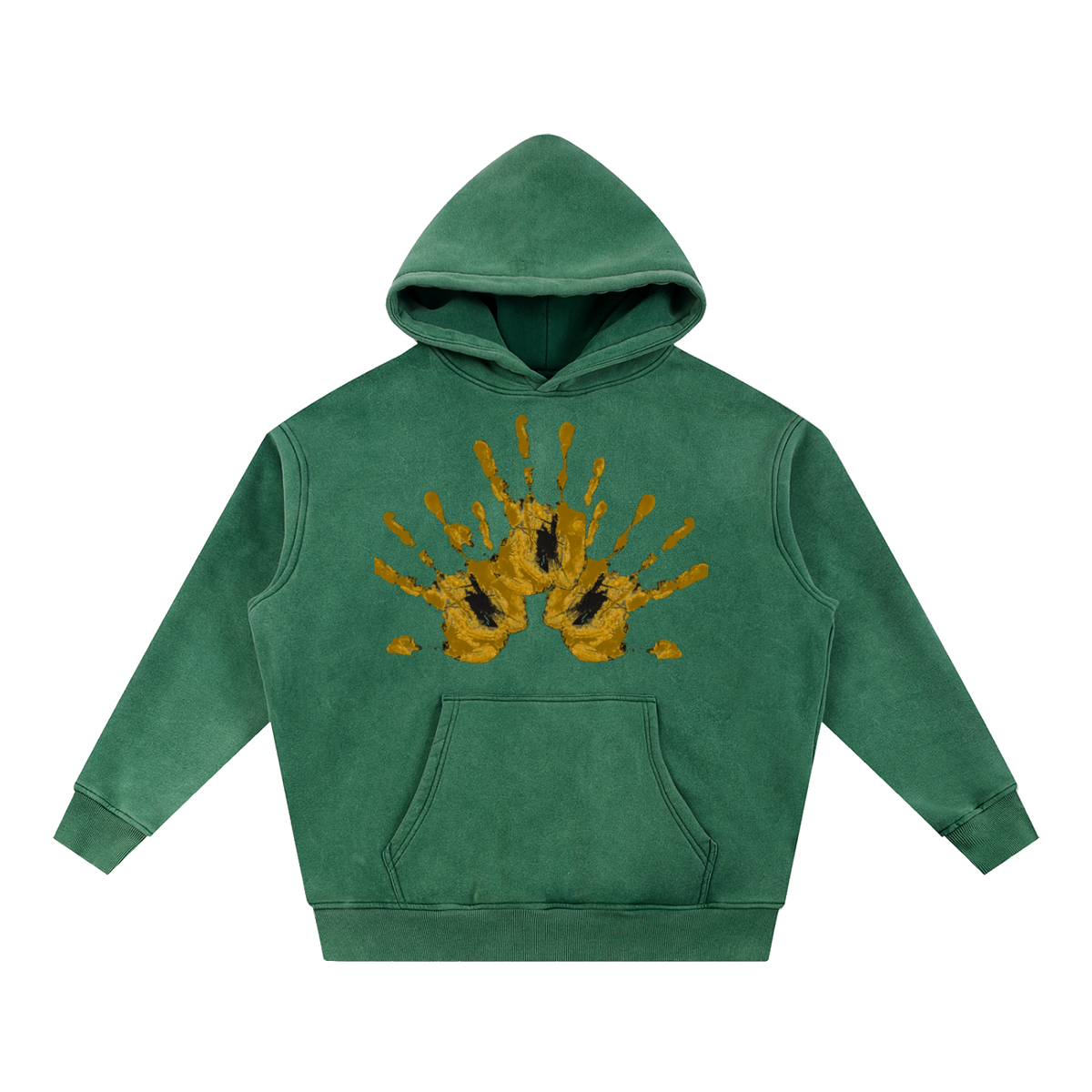 FAMUJA Marcado Gold Hand Snow-Wash Hoodie