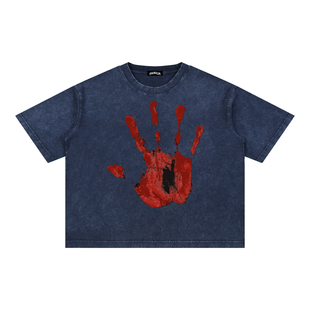 FAMUJA Marcado Red Hand Mineral-Wash T-Shirt