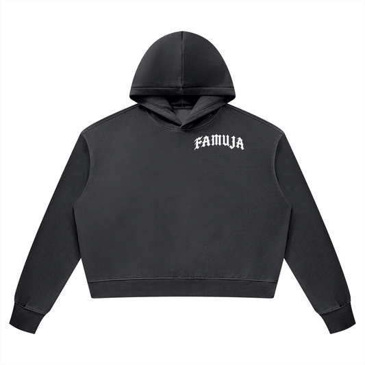 FAMUJA Marcado Women’s Washed Cropped Hoodie