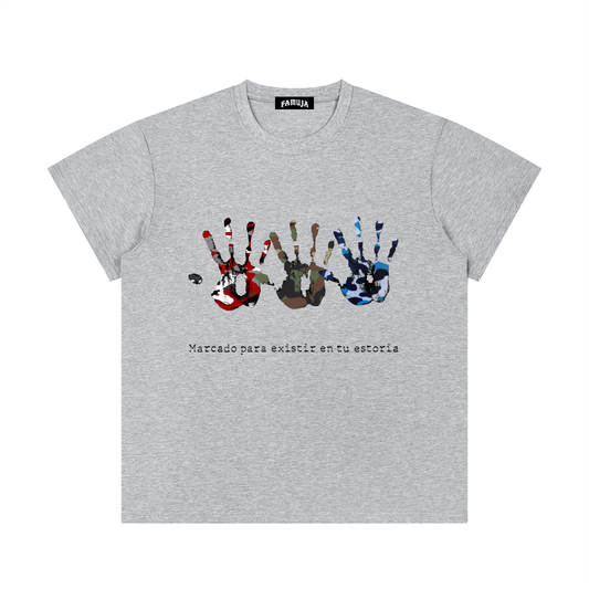FAMUJA Marcado Para Existir T-Shirt – Flower Gray