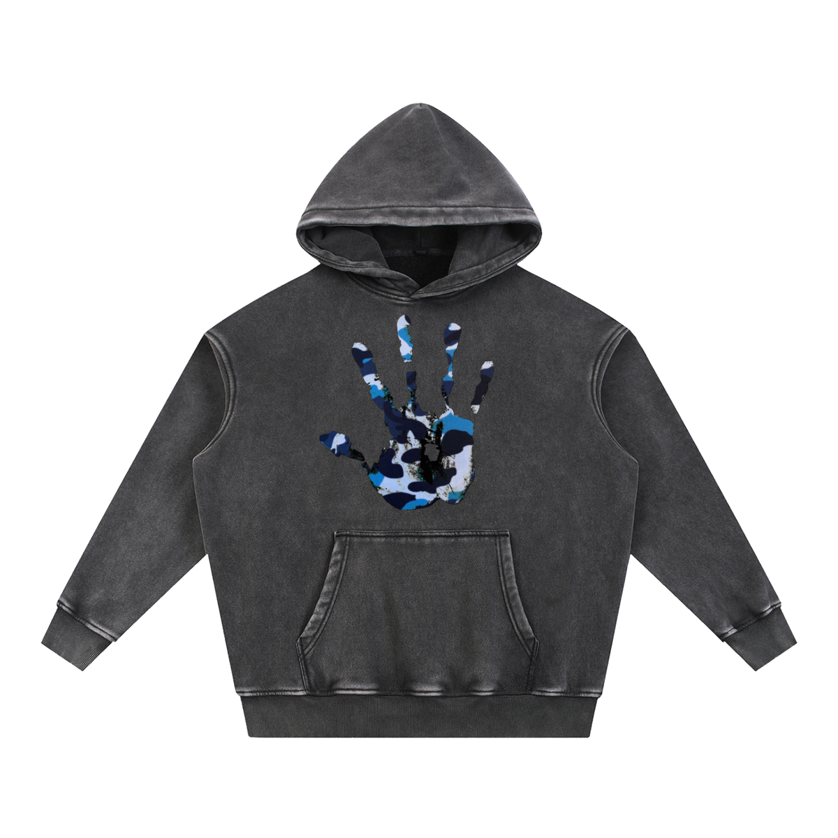 FAMUJA Marcado Blue Camo Snow-Wash Hoodie
