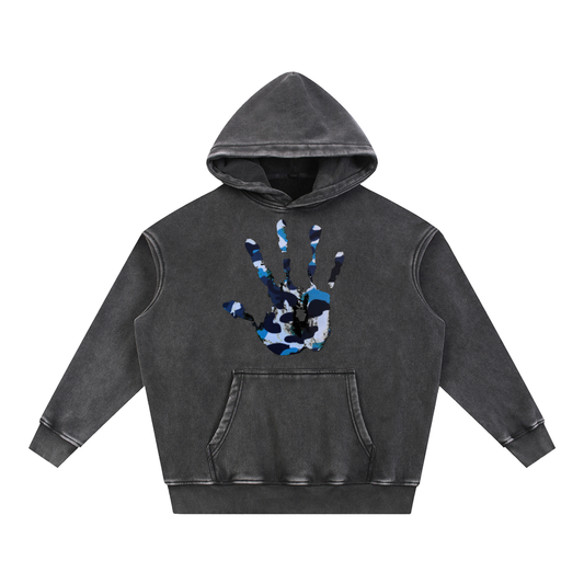 FAMUJA Marcado Blue Camo Snow-Wash Hoodie