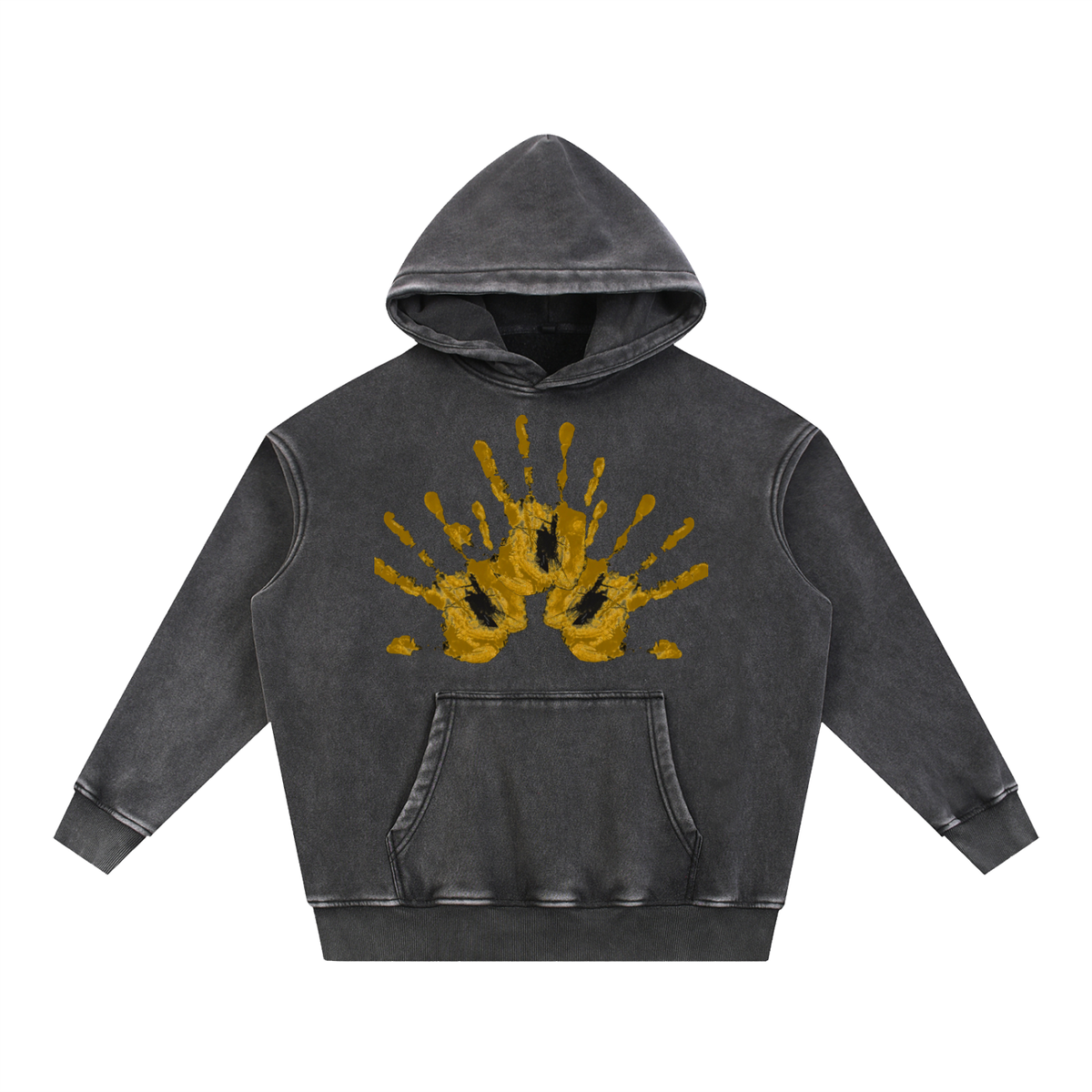 FAMUJA Marcado Gold Hand Snow-Wash Hoodie